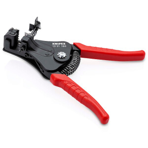 KNIPEX 12 21 180 Abisolierzange mit Formmessern mit Kunststoff-Griffhüllen schwarz lackiert 180 mm