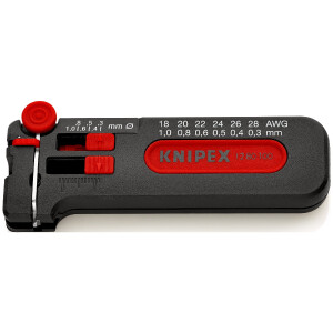 KNIPEX 12 80 100 SB Mini-Abisolierwerkzeug  100 mm