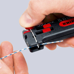 KNIPEX 12 80 100 SB Mini-Abisolierwerkzeug  100 mm