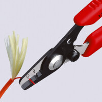 KNIPEX 12 82 130 SB Abisolierzange für Glasfaserkabel mit Mehrkomponenten-Hüllen brüniert 130 mm
