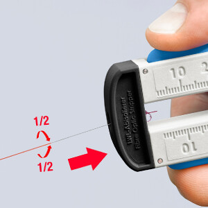 KNIPEX 12 85 110 SB Abisolierwerkzeug für Glasfaserkabel  190 mm