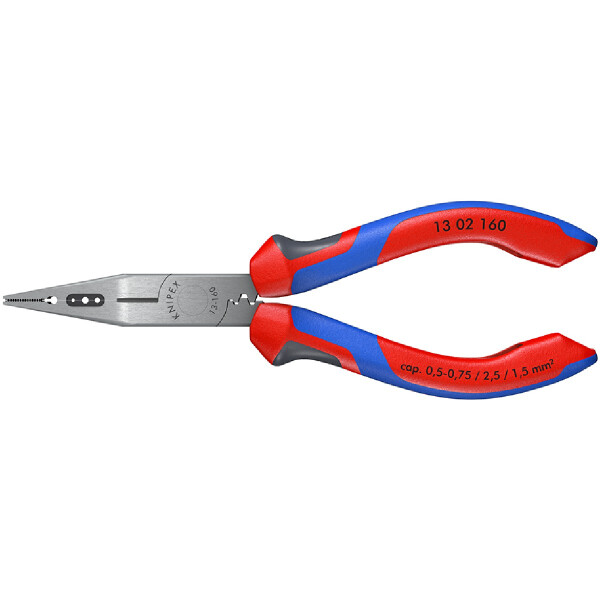 KNIPEX 13 02 160 SB Verdrahtungszange mit Comfort-Griffen schwarz atramentiert 160 mm