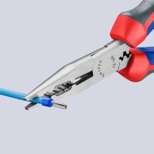 KNIPEX 13 02 160 SB Verdrahtungszange mit Comfort-Griffen schwarz atramentiert 160 mm