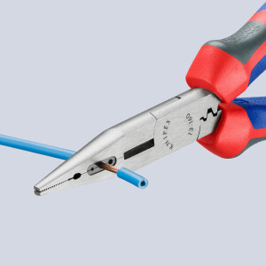 KNIPEX 13 02 160 Verdrahtungszange mit Comfort-Griffen schwarz atramentiert 160 mm