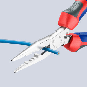 KNIPEX 13 05 160 Verdrahtungszange gummierter Griff verchromt 160 mm