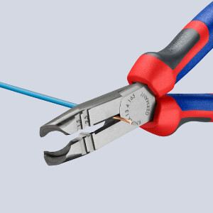 KNIPEX 13 42 165 Abmantelungszange mit Comfort-Griffen schwarz atramentiert 165 mm