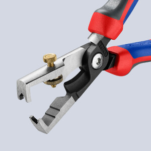 KNIPEX 13 62 180 StriX® Abisolierzangen mit Kabelschere mit Comfort-Griffen schwarz atramentiert 180 mm