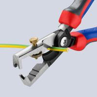 KNIPEX 13 62 180 StriX® Abisolierzangen mit Kabelschere mit Comfort-Griffen schwarz atramentiert 180 mm