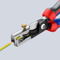 KNIPEX 13 62 180 StriX® Abisolierzangen mit Kabelschere mit Comfort-Griffen schwarz atramentiert 180 mm
