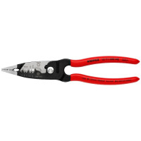 KNIPEX 13 71 200 ME SB Multifunktions-Elektrikerzange metrisches Modell mit Kunststoff überzogen schwarz atramentiert 200 mm
