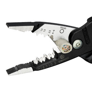 KNIPEX 13 71 200 ME Multifunktions-Elektrikerzange metrisches Modell mit Kunststoff überzogen schwarz atramentiert 200 mm