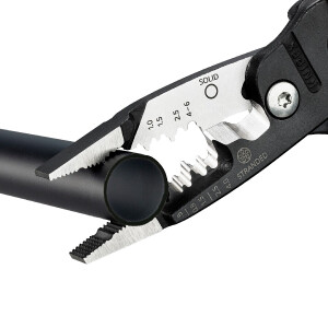 KNIPEX 13 71 200 ME Multifunktions-Elektrikerzange metrisches Modell mit Kunststoff überzogen schwarz atramentiert 200 mm
