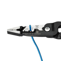 KNIPEX 13 71 200 ME Multifunktions-Elektrikerzange metrisches Modell mit Kunststoff überzogen schwarz atramentiert 200 mm
