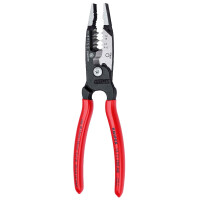 KNIPEX 13 71 200 ME Multifunktions-Elektrikerzange metrisches Modell mit Kunststoff überzogen schwarz atramentiert 200 mm