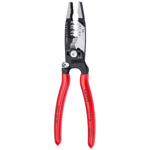 KNIPEX 13 71 8 WireStripper Multifunktions-Elektrikerzangen amerikanisches Modell mit Kunststoff überzogen schwarz atramentiert 200 mm
