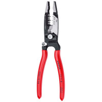 KNIPEX 13 71 8 WireStripper Multifunktions-Elektrikerzangen amerikanisches Modell mit Kunststoff überzogen schwarz atramentiert 200 mm