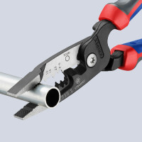 KNIPEX 13 72 200 ME SB Multifunktions-Elektrikerzange metrisches Modell mit Comfort-Griffen schwarz atramentiert 200 mm