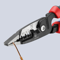 KNIPEX 13 72 200 ME SB Multifunktions-Elektrikerzange metrisches Modell mit Comfort-Griffen schwarz atramentiert 200 mm