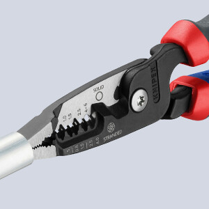 KNIPEX 13 72 200 ME Multifunktions-Elektrikerzange metrisches Modell mit Comfort-Griffen schwarz atramentiert 200 mm