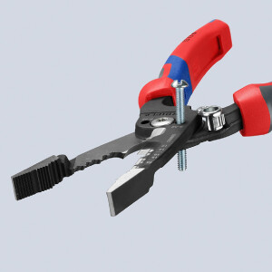KNIPEX 13 72 8 WireStripper Multifunktions-Elektrikerzangen amerikanisches Modell mit Comfort-Griffen schwarz atramentiert 200 mm