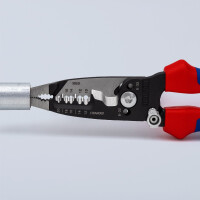 KNIPEX 13 72 8 WireStripper Multifunktions-Elektrikerzangen amerikanisches Modell mit Comfort-Griffen schwarz atramentiert 200 mm