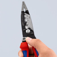 KNIPEX 13 72 8 WireStripper Multifunktions-Elektrikerzangen amerikanisches Modell mit Comfort-Griffen schwarz atramentiert 200 mm