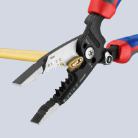 KNIPEX 13 72 8 WireStripper Multifunktions-Elektrikerzangen amerikanisches Modell mit Comfort-Griffen schwarz atramentiert 200 mm