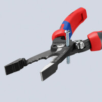 KNIPEX 13 72 8 WireStripper Multifunktions-Elektrikerzangen amerikanisches Modell mit Comfort-Griffen schwarz atramentiert 200 mm