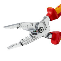 KNIPEX 13 76 200 ME Multifunktions-Elektrikerzange metrisches Modell isoliert mit Mehrkomponenten-Hüllen, VDE-geprüft verchromt 200 mm