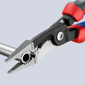 KNIPEX 13 82 200 Elektro-Installationszange mit Comfort-Griffen schwarz atramentiert 200 mm