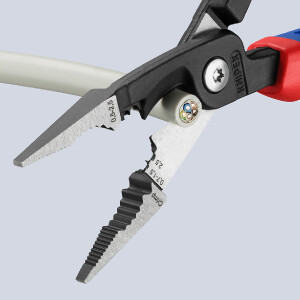 KNIPEX 13 82 200 Elektro-Installationszange mit Comfort-Griffen schwarz atramentiert 200 mm