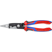 KNIPEX 13 82 200 Elektro-Installationszange mit Comfort-Griffen schwarz atramentiert 200 mm