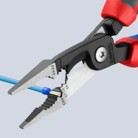 KNIPEX 13 82 200 Elektro-Installationszange mit Comfort-Griffen schwarz atramentiert 200 mm