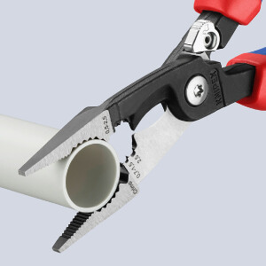 KNIPEX 13 92 200 SB Elektro-Installationszange mit Comfort-Griffen schwarz atramentiert 200 mm