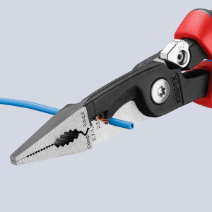KNIPEX 13 92 200 SB Elektro-Installationszange mit Comfort-Griffen schwarz atramentiert 200 mm