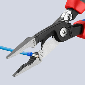 KNIPEX 13 92 200 SB Elektro-Installationszange mit Comfort-Griffen schwarz atramentiert 200 mm