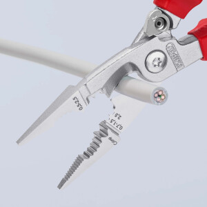 KNIPEX 13 96 200 SB Elektro-Installationszange isoliert mit Mehrkomponenten-Hüllen, VDE-geprüft verchromt 200 mm