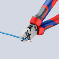 KNIPEX 14 22 160 Abisolier-Seitenschneider mit Comfort-Griffen schwarz atramentiert 160 mm