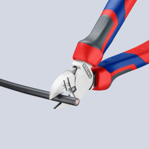 KNIPEX 14 25 160 Abisolier-Seitenschneider mit Comfort-Griffen verchromt 160 mm