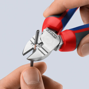 KNIPEX 14 25 160 Abisolier-Seitenschneider mit Comfort-Griffen verchromt 160 mm