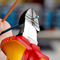 KNIPEX 14 26 160 SB Abisolier-Seitenschneider isoliert mit Mehrkomponenten-Hüllen, VDE-geprüft verchromt 160 mm