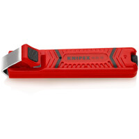 KNIPEX 16 20 16 SB Abmantelungswerkzeug mit Schleppklinge schlagfestes Kunststoffgehäuse 130 mm