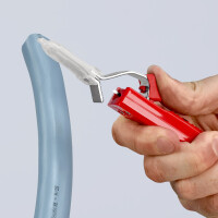 KNIPEX 16 20 165 SB Abmantelungswerkzeug mit Schleppklinge schlagfestes Kunststoffgehäuse 165 mm