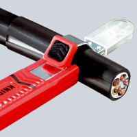 KNIPEX 16 20 165 SB Abmantelungswerkzeug mit Schleppklinge schlagfestes Kunststoffgehäuse 165 mm