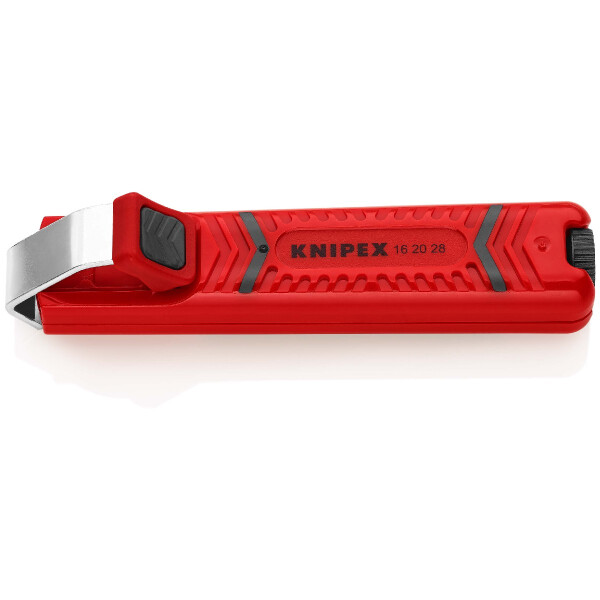 KNIPEX 16 20 28 SB Abmantelungswerkzeug mit Schleppklinge schlagfestes Kunststoffgehäuse 130 mm