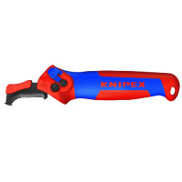 KNIPEX 16 50 145 SB Abmantelungsmesser mit Gleitschuh und Ratschenfunktion mit Mehrkomponenten-Hüllen 146 mm