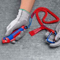 KNIPEX 16 50 145 SB Abmantelungsmesser mit Gleitschuh und Ratschenfunktion mit Mehrkomponenten-Hüllen 146 mm