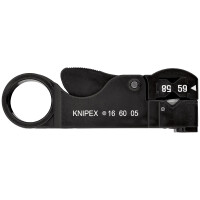 KNIPEX 16 60 05 SB Abisolierwerkzeug für Koaxialkabel  105 mm
