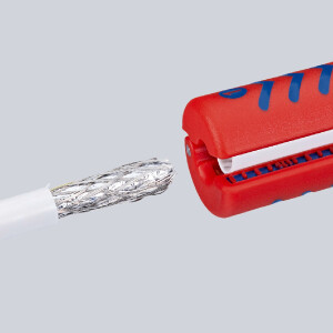 KNIPEX 16 60 100 SB Abisolierwerkzeug für Koaxialkabel universal 100 mm