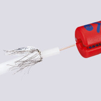 KNIPEX 16 60 100 SB Abisolierwerkzeug für Koaxialkabel universal 100 mm